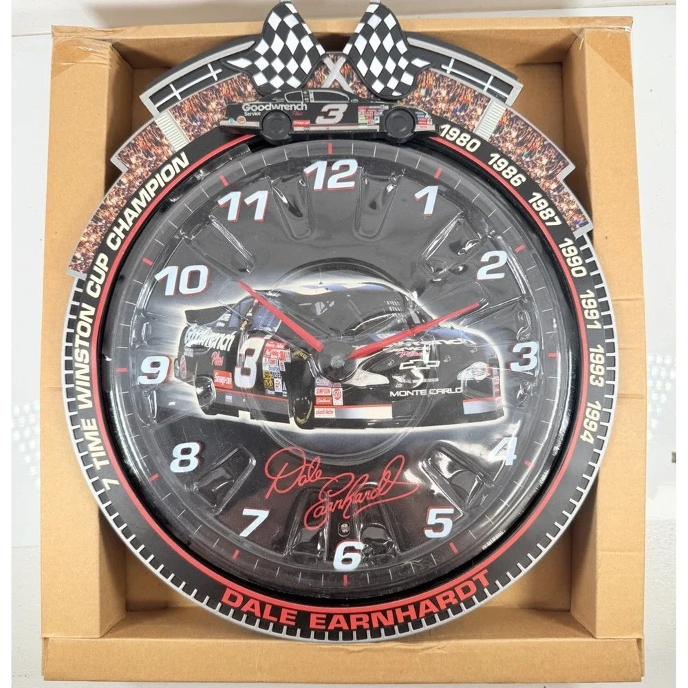 2000 NASCAR Dale Earnhardt Sr Wall Clock with racing sounds  NEW   (AP4)